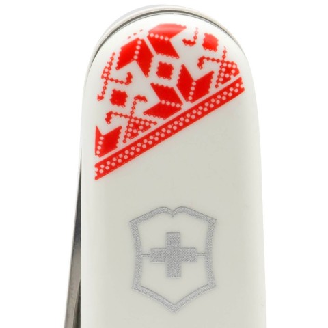 Ніж Victorinox Huntsman Ukraine 91мм,15функ,біл ,черв.Вишиванка,черв.Вишиванка