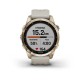 Смарт-часы Garmin fenix 7S Sapphire Solar кремово-золотистые титановые со светло-песочным ремешком