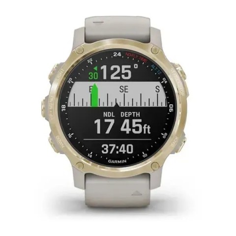 Смарт-годинник Garmin Descent Mk2S світло-золотистий з пісочним ремінцем
