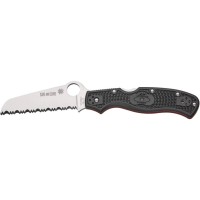 Ніж Spyderco Rescue 3, Thin Red Line, серрейтор black