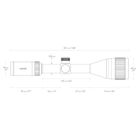 Прицел Hawke Vantage IR AO 3-9х50 сетка Mil Dot с подсветкой 1
