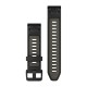 Ремешки для часов Garmin QuickFit 20 силиконовые черные/гравийно-серые
