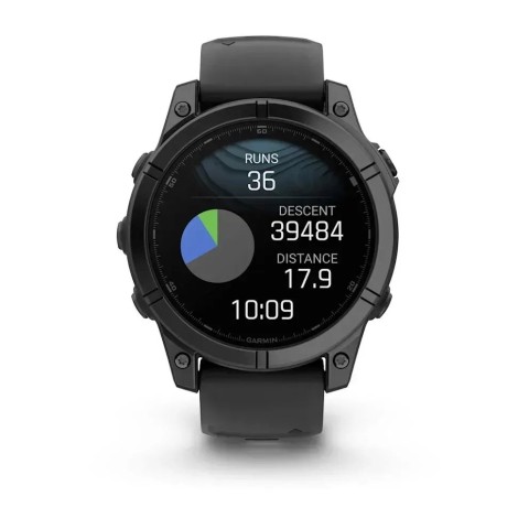 Смарт-годинник Garmin fenix E (47 мм) сланцево-сірий нержавіюча сталь/чорний