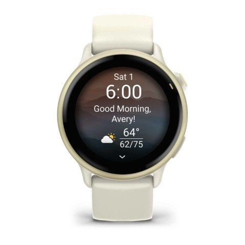 Фітнес годинник Garmin Vivoactive 6 Lunar Gold із силіконовим ремінцем 010-02985-01