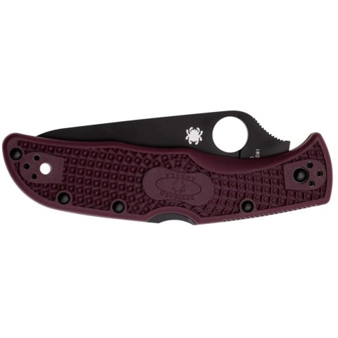 Ніж Spyderco Endela Lightweight Black Blade, Micro-Melt PD1, FRN burgundy