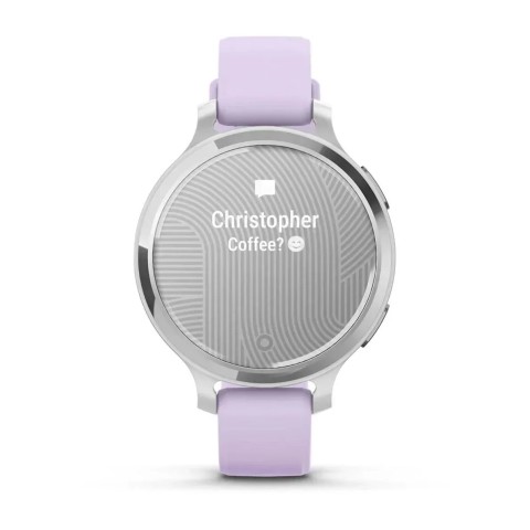 Смарт-часы Garmin Lily 2 Active серебристые с силиконовым ремешком цвета фиолетовый жасмин
