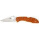 Нож Spyderco Delica 4 Flat Ground, VG-10, FRN ц:orange