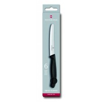 Набір кухонний Victorinox SwissClassic Tomato&Sausage Gift Set 6 ножів лезо 11см хвил. з чорн. ручкою