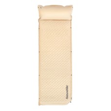 Матрац туристичний із подушкою, самонадувний одномісний Naturehike CNK2300DZ014, 192x65x6 см, бежевий