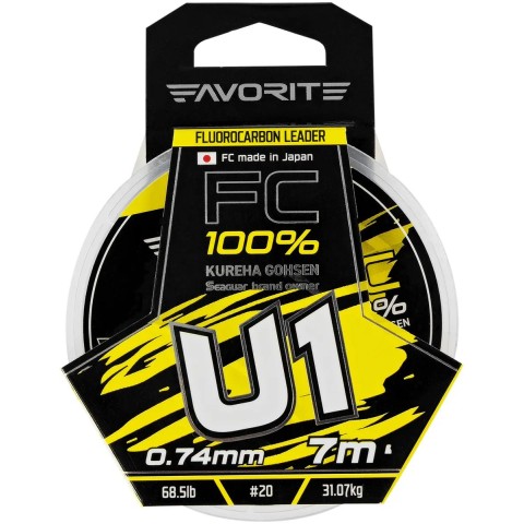 Флюорокарбон Favorite U1 FC 7m #20/0.74mm 68.5lb/31.07kg