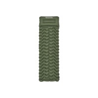 Матрац туристичний надувний одномісний  Naturehike CNK2550WS019, 200х60х6.5 см, зелений, для кемпінгу із мішком для надування