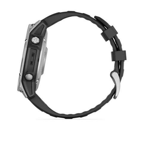 Смарт-годинник Garmin fenix E (47 мм) нержавіюча сталь/чорний