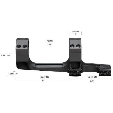Моноблок Vortex Precision Extended Cantilever. d - 30 мм. Extra Hight. Наклон 20 МОА. Picatinny