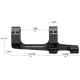Моноблок Vortex Precision Extended Cantilever. d - 30 мм. Extra Hight. Наклон 20 МОА. Picatinny