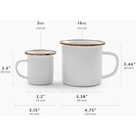 Набор Barebones Espresso Cup/Enamel/Set 2 шт egg shell