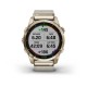 Смарт-часы Garmin fenix 7S Sapphire Solar кремово-золотистые титановые с нейлоновым ремешком кремового цвета
