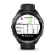 Смарт-часы Garmin Forerunner 965 с карбоново-серым титановым безелем, черным корпусом и черным/серым силиконовым ремешком