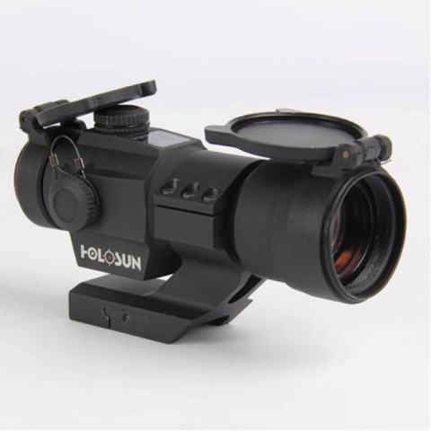 Коліматорний приціл Holosun Tube HS406C 2 MOA с солнечной батареей на Weaver