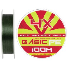 Шнур Select Basic PE Green 100m #1.0/0.14mm 15lb/6.8kg