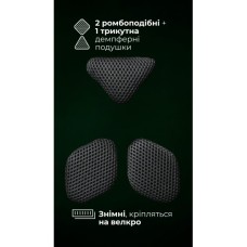 Жіночий комплект модульних демпферів для плитоноски “М4” (3 шт | Під 1 плиту | Чорний) ТМ Балістика
