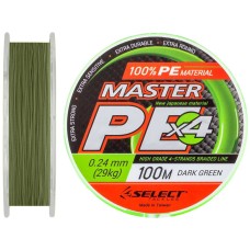 Шнур Select Master PE 100m (темн.-зел.) #2.5/0.24mm 64lb/29kg