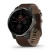 Смарт-часы Garmin Venu 2 Plus графитовые с коричневым кожаным ремешком