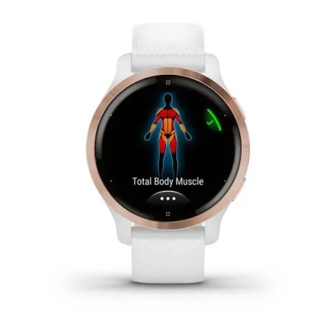 Смарт-годинник Garmin Venu 2S білий із рожево-золотистим безелем