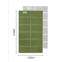 Килимок туристичний складаний двомісний IXPE Naturehike CNK2450WS044 з алюмінієвою плівкою, 200x120x1.8 см, оливковий