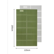 Килимок туристичний складаний двомісний IXPE Naturehike CNK2450WS044 з алюмінієвою плівкою, 200x120x1.8 см, оливковий
