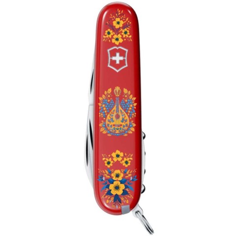 Ніж Victorinox Camper Ukraine 91мм,13функ,черв ,Українські мотиви