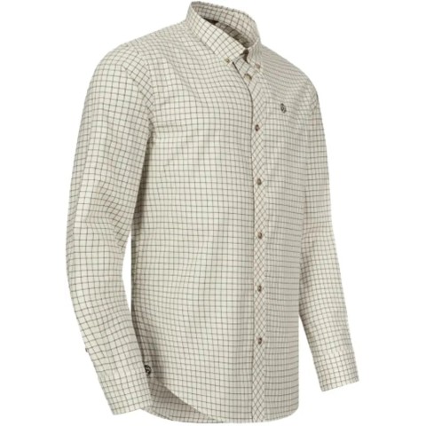 Рубашкa Blaser Active Outfits Sauer Shirt Men 23 L creme/dark brown checked