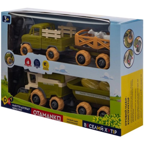Игровой набор OTAMANKO Веселый хутор (комбайн с прицепом