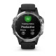 Смарт-часы Garmin fenix 5 Plus серебристые с черным ремешком