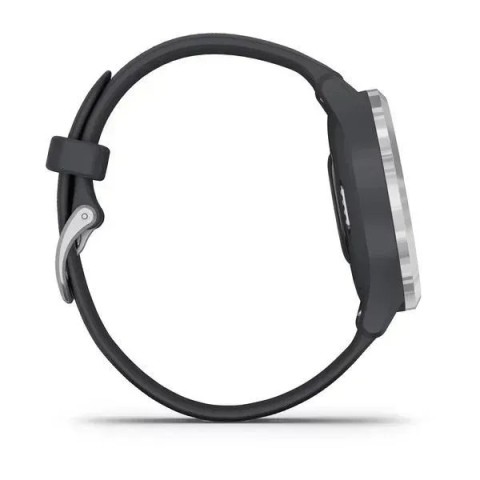 Смарт-годинник Garmin vivomove 3S зі сріблястим безелем та гранітно-синім ремінцем