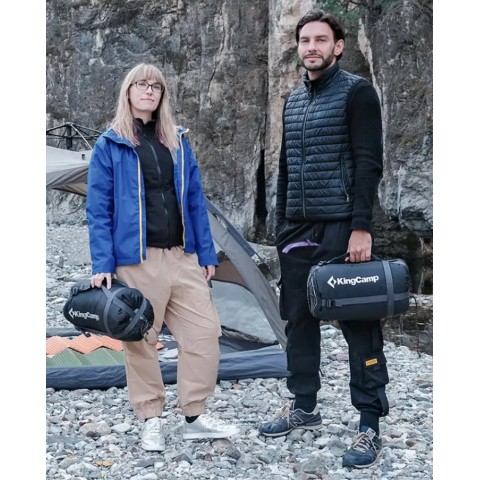 Спальний мішок KingCamp Sevan 250 Comf +12°C / Lim +7°C / Extr -3°C Grey