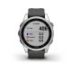 Смарт-часы Garmin fenix 7S серебристые с ремешком графитового цвета