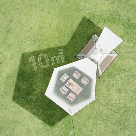 Намет тримісний автоматичний із тентом Naturehike Ango Picnic CNK2450WS021, коричневий