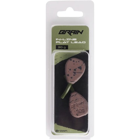 Грузило Brain In-Line Flat Lead 84g 2шт/уп green