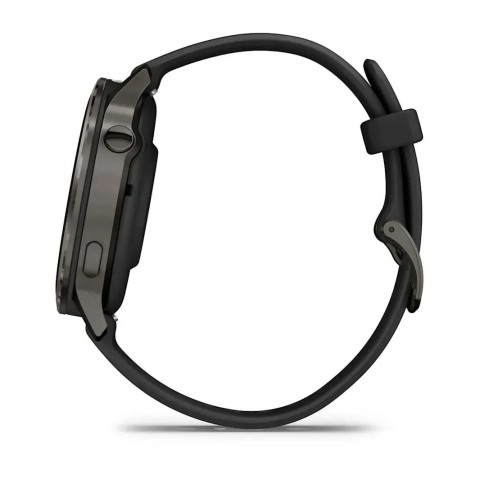 Смарт-годинник Garmin Venu 4 (41 мм) сланцевий з чорним силіконовим ремінцем