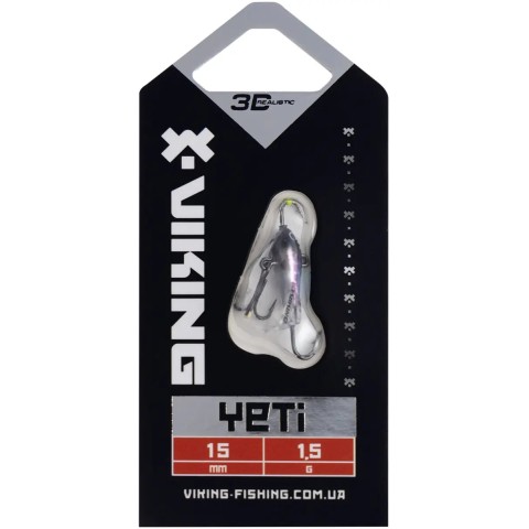 Балансир Viking Fishing Yeti Ice Jig 15mm 1.5g #01 Blue Glam