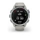 Смарт-годинник Garmin Descent Mk3 (43 мм) із нержавіючої сталі з силіконовим туманно-сірим ремінцем
