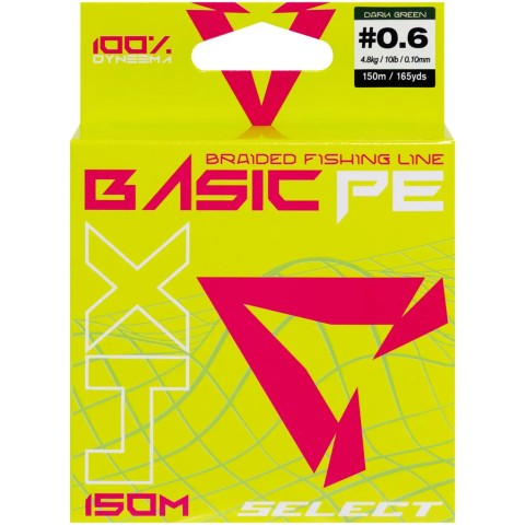 Шнур Select Basic PE Green 150m #0.6/0.10mm 10lb/4.8kg