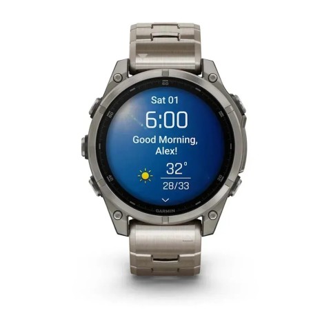 Смарт-годинник Garmin fenix 8 AMOLED (47 мм) Sapphire титан з титановим ремінцем