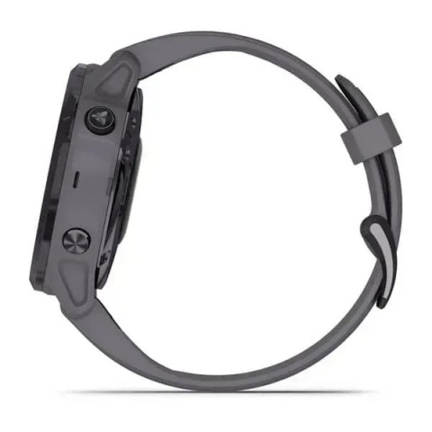 Смарт-часы Garmin fenix 6S Pro Solar Edition аметистово-стальные с серым замшевым ремешком