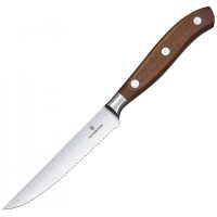Кухонний ніж Victorinox Grand Maitre Wood Steak лезо 12см хвил. з дерев. ручкою у подар.упак.