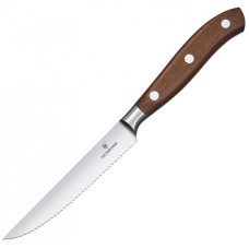 Кухонний ніж Victorinox Grand Maitre Wood Steak лезо 12см хвил. з дерев. ручкою у подар.упак.