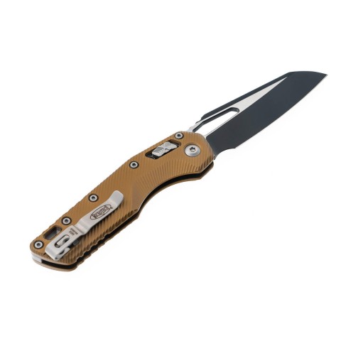 Нож Microtech MSI SE, fluted black, алюминий, tan