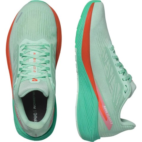 Кросівки Salomon outdoor AERO BLAZE 2 W 4.5 Bay/Cherry Tomato/Electric Green