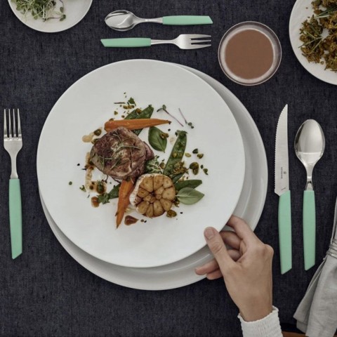 Набір кухонний Victorinox Swiss Modern Table Set 12шт з мятн. ручкою (6 ножів steak, 6 віделок)