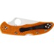 Нож Spyderco Delica 4 Flat Ground, VG-10, FRN ц:orange